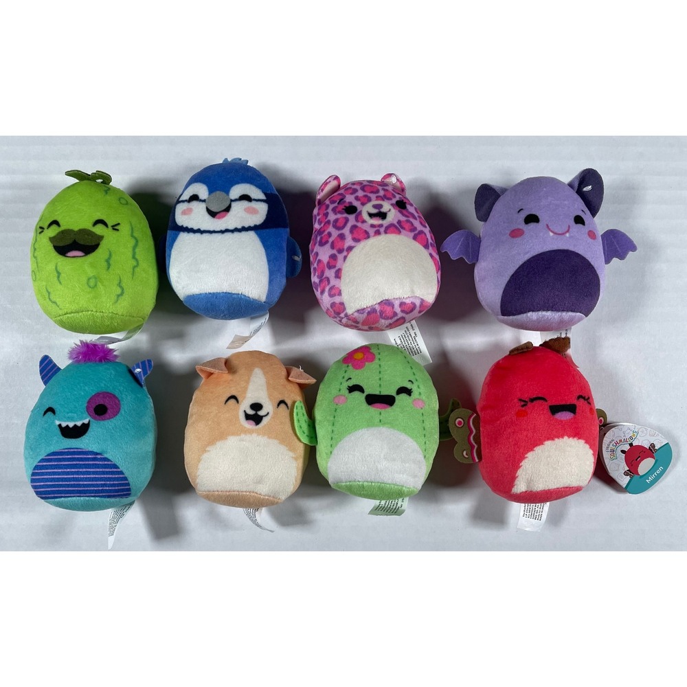 Squishmallows Plush Toy Set Kids 3 Inch McDonald's 2025 Lot of 8 Mini